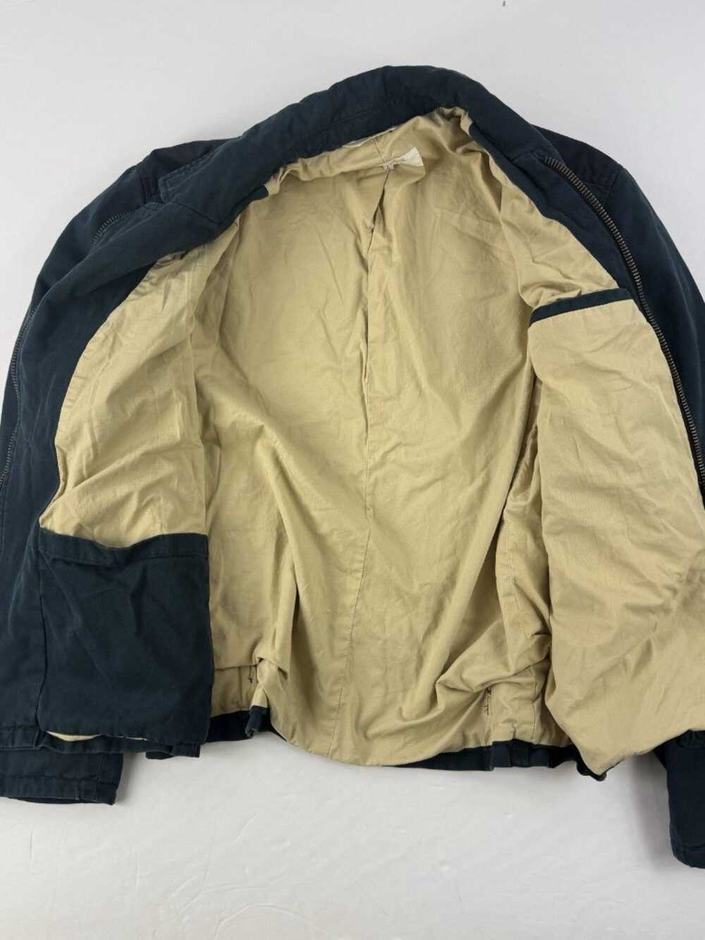 RAG & BONE Womens USN Rep Deck jacket Sz. L Navy Cotton Coat Workwear Zip Button - Picture 2 of 7